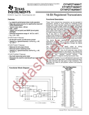 FCT162H501CTPACTE4 datasheet  